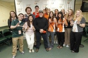 Allison Novack and UM Hurricane Productions crew with the incredible Billy Joel