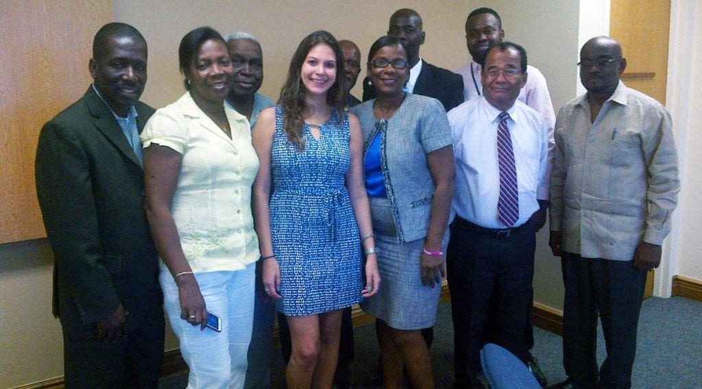 Pictured above, a delegation of officials from Haiti following their meeting in North Miami Beach with Allison Novack of 1308 Productions.